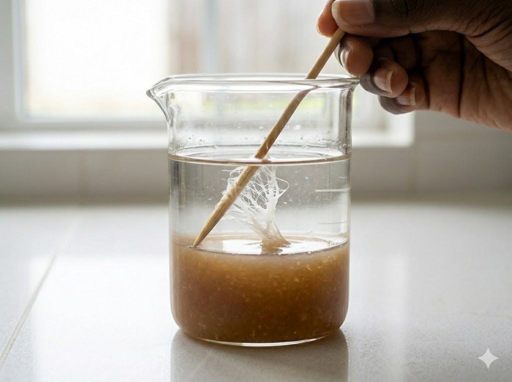 extracted DNA visible