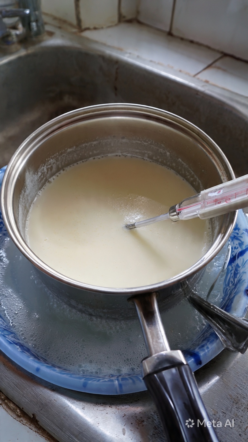 Cooling milk to 43-46°C