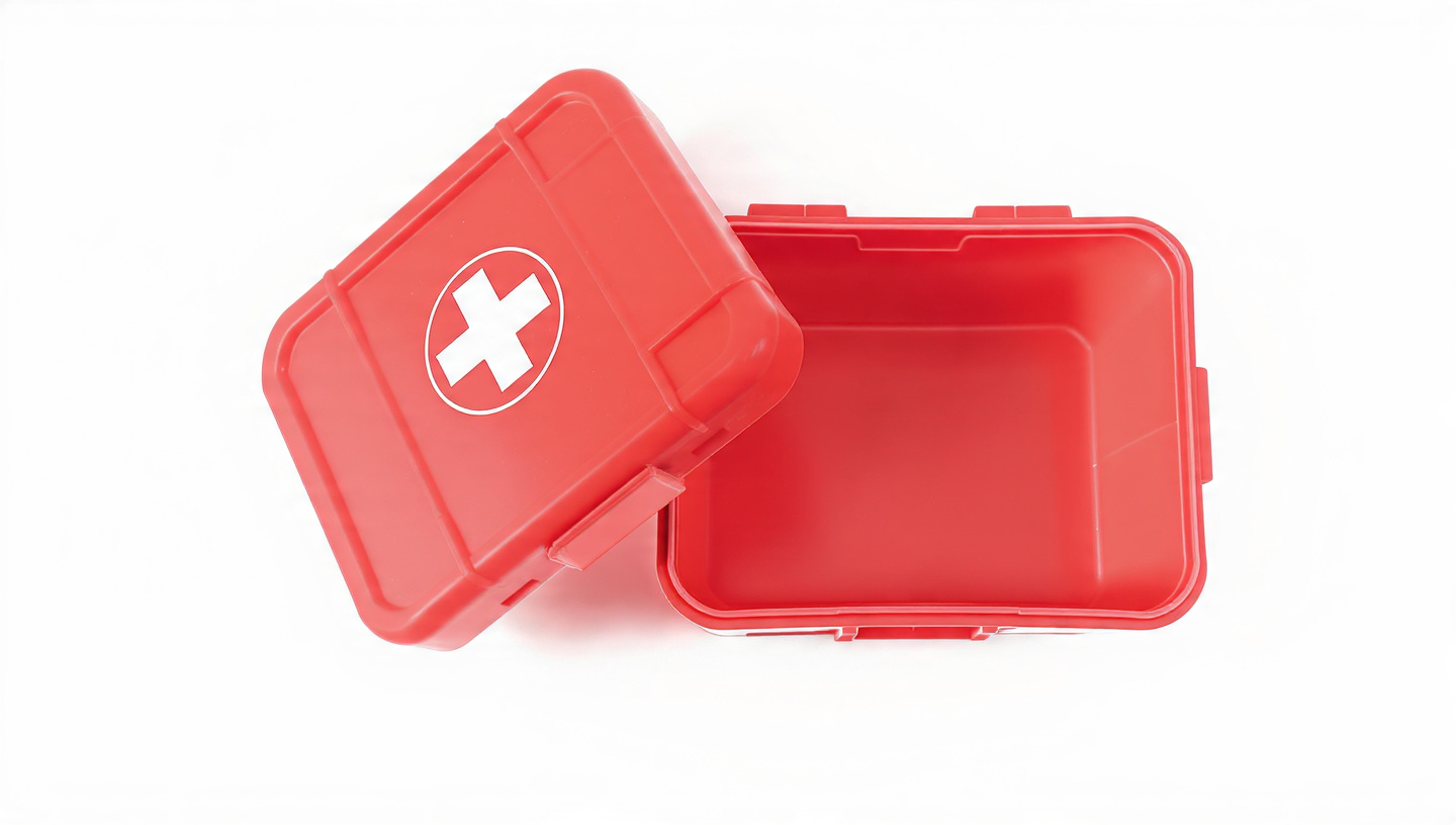 empty first aid container