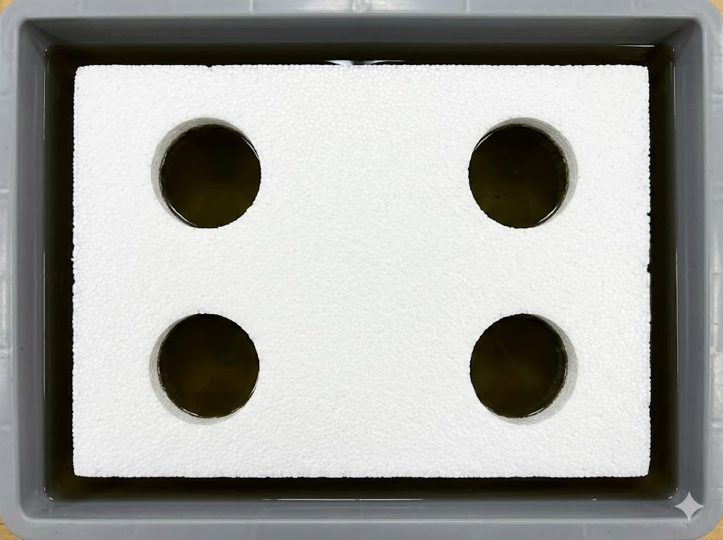 foam raft with holes